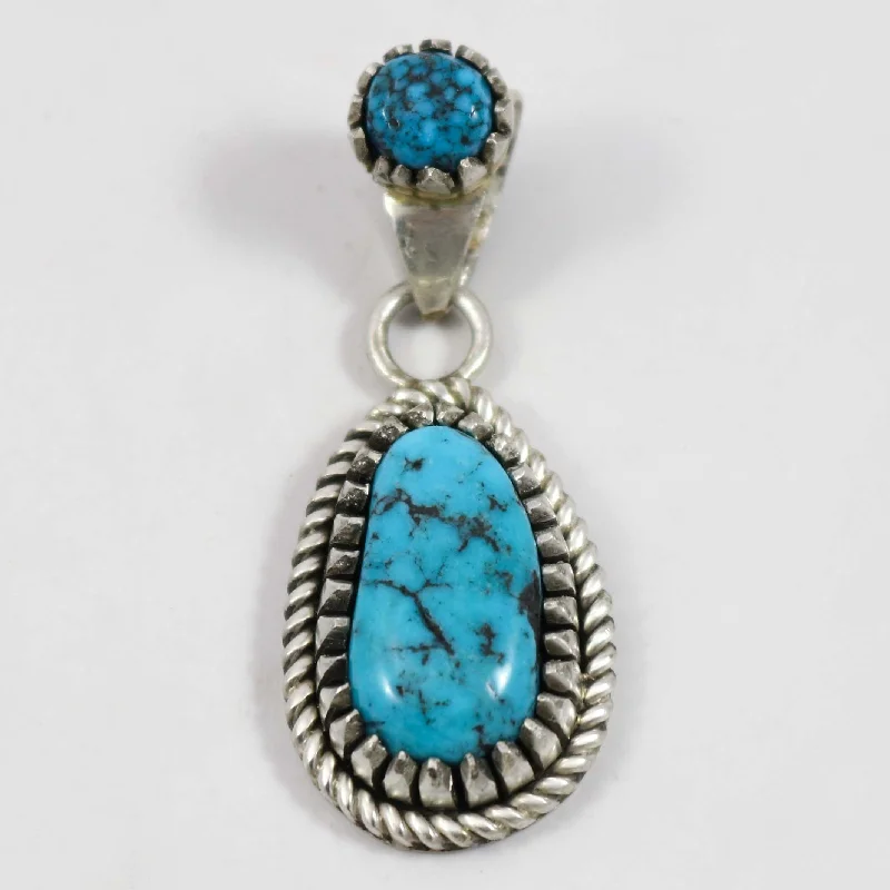 Beautiful necklaces and pendants with gemstone teardrops for an elegant effect-Kingman Turquoise Pendant