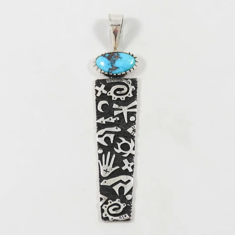 Simple necklaces and pendants with bar pendants for a sleek modern design-Bisbee Turquoise Pendant