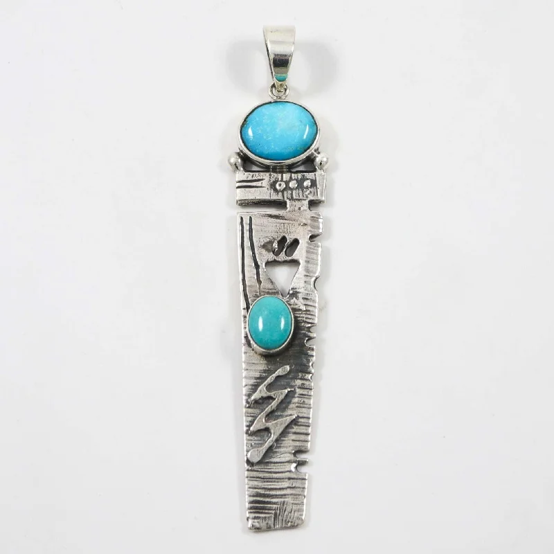 Necklaces and pendants with engraved messages for a deeply personal, sentimental gift-Turquoise Pendant