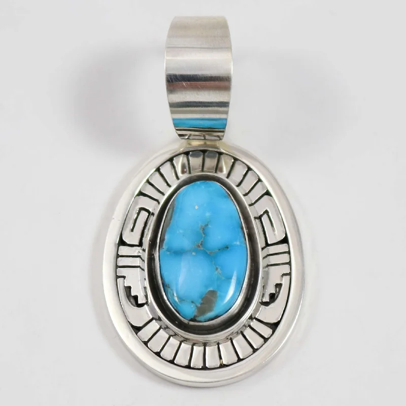 Necklaces and pendants with angel wing motifs for a spiritual, meaningful design-Kingman Turquoise Pendant