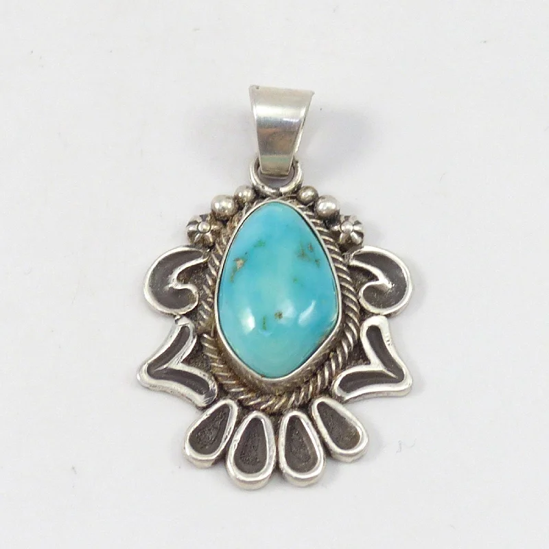 Best necklaces and pendants with opal gemstones for an iridescent glow-Morenci Turquoise Pendant