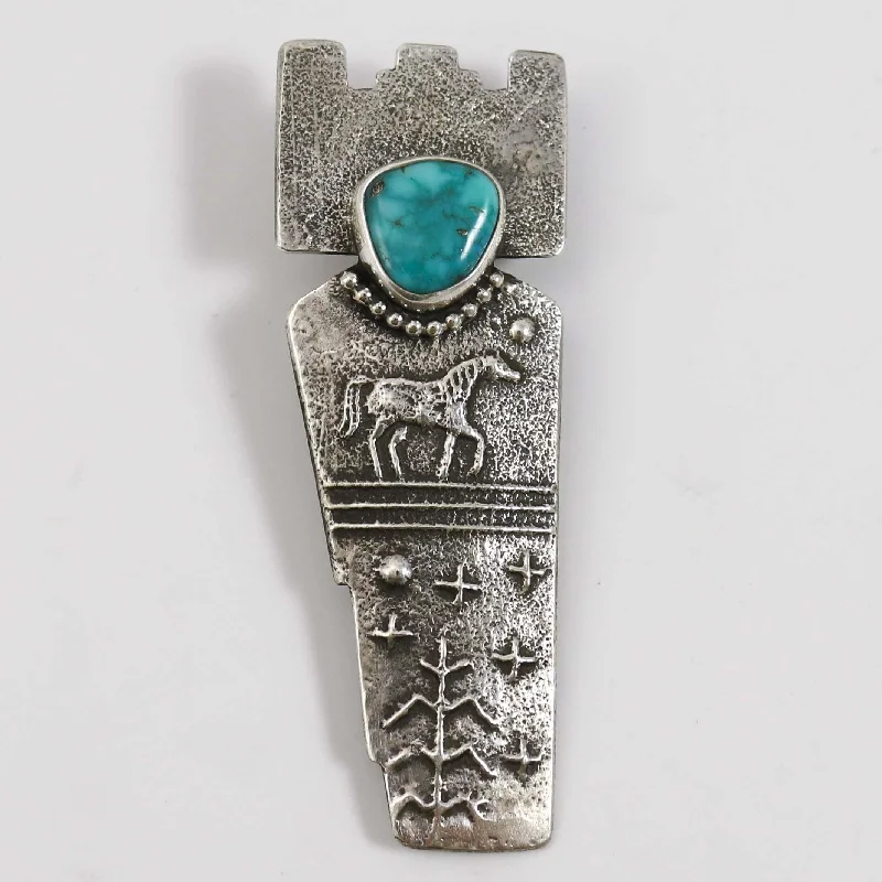 Unique necklaces and pendants with vintage-inspired designs for timeless appeal-Turquoise Corn Maiden Pendant