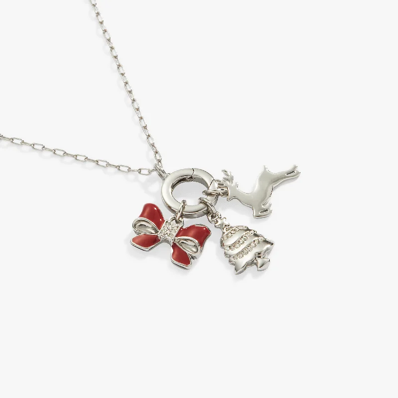 Unique necklaces and pendants with custom birthstone arrangements for personalization-Holiday Mix + Match Charm Necklace