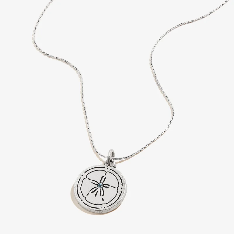 Necklaces and pendants with clear quartz for a pure and radiant look-Sand Dollar Charm Necklace