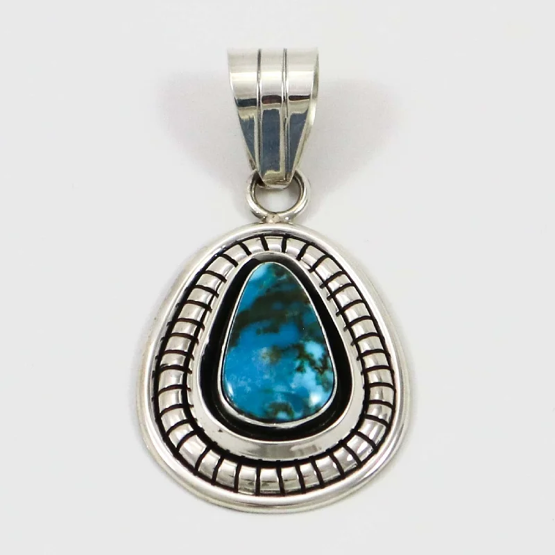 Beautiful necklaces and pendants with geometric shapes for a modern, artistic design-Kingman Turquoise Pendant