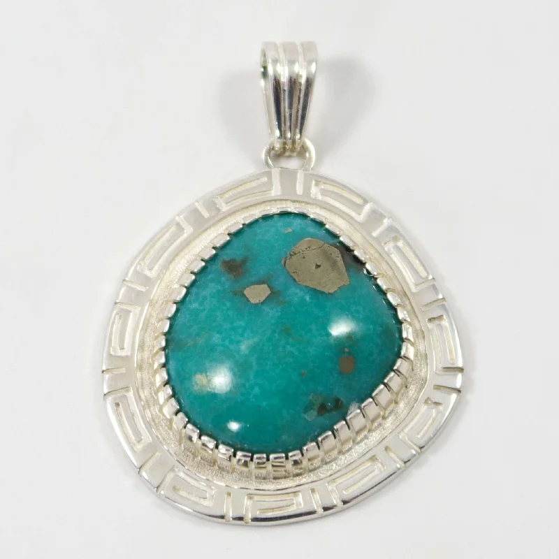 Necklaces and pendants with feather designs for a boho-chic, carefree vibe-Kingman Turquoise Pendant