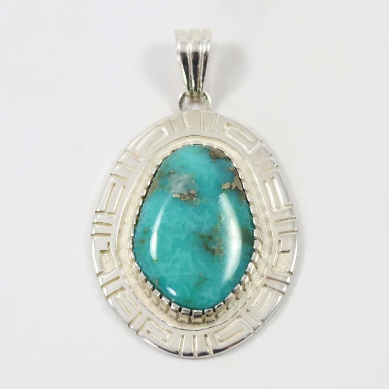 Best necklaces and pendants with opal and gold for a vibrant, luxurious contrast-Kingman Turquoise Pendant