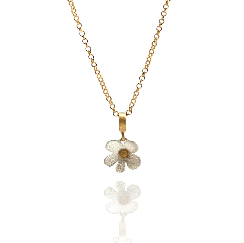 Unique necklaces and pendants with gemstones for a colorful and vibrant statement-Delicate Flower Pendant