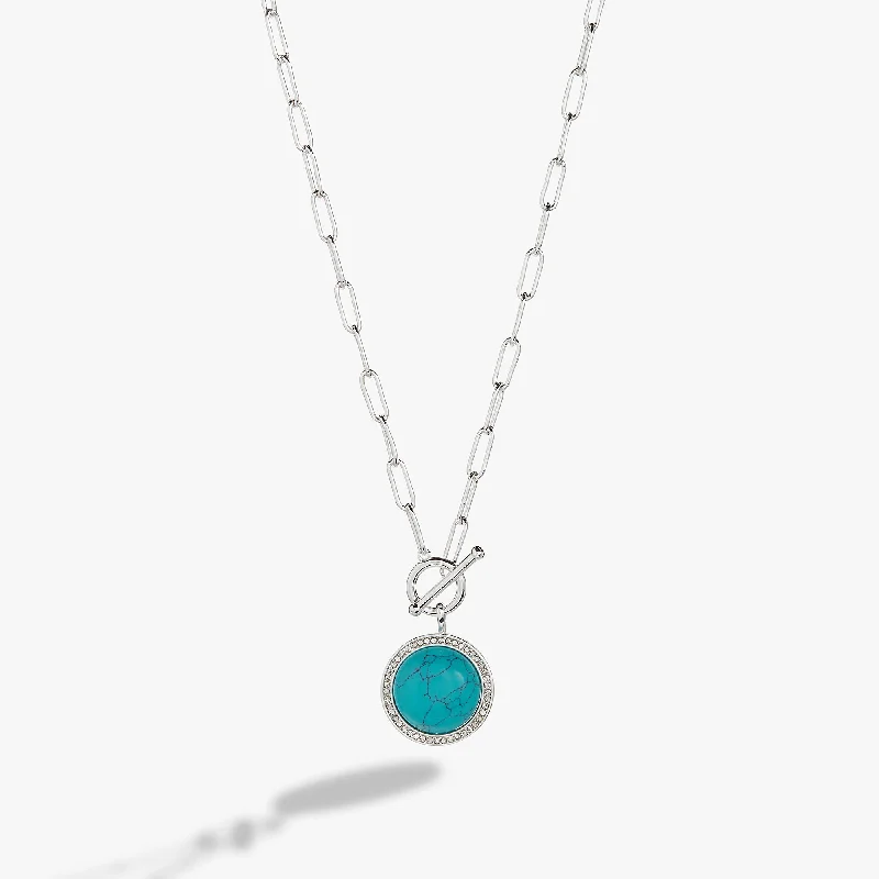 Beautiful necklaces and pendants with tree branch motifs for a nature-inspired design-Turquoise Toggle Necklace