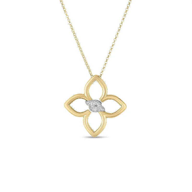 Best necklaces and pendants with infinity hearts for a romantic, eternal symbol-Roberto Coin Cialoma Flower Necklace