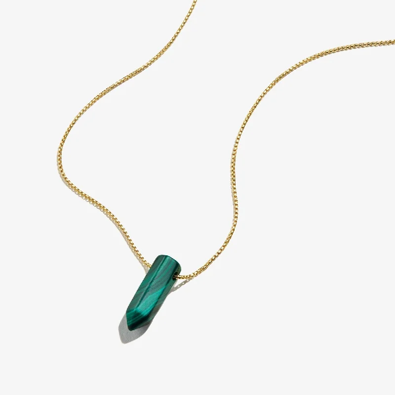 Necklaces and pendants with geometric pendants for a clean, contemporary design-Malachite Gemstone Necklace