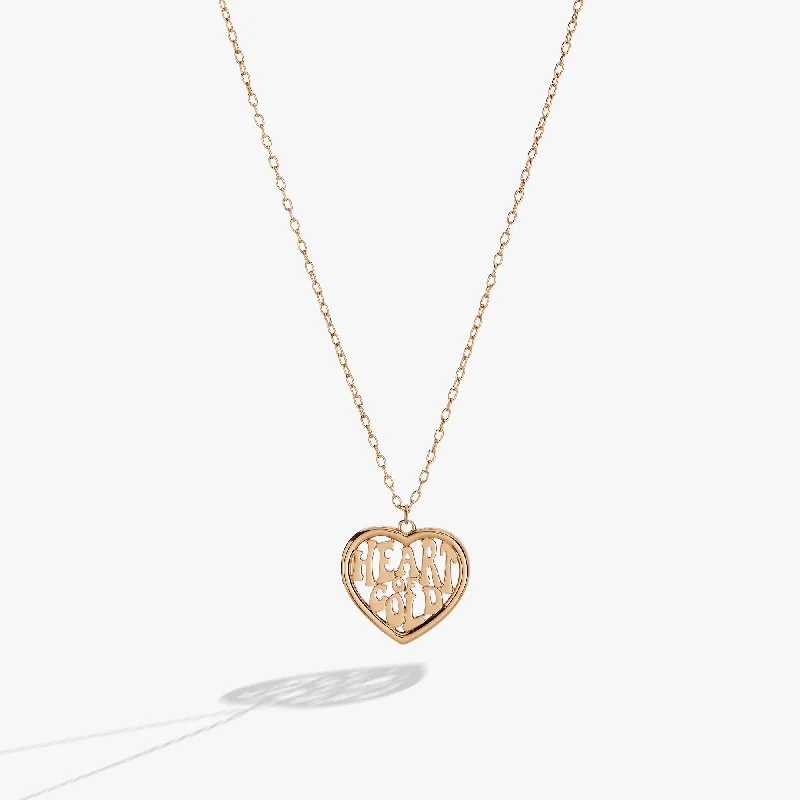 Unique necklaces and pendants with vintage-inspired designs for timeless appeal-Heart of Gold Pendant Necklace