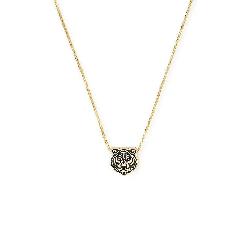 Necklaces and pendants with angel wing motifs for a spiritual, meaningful design-Tiger Head Necklace