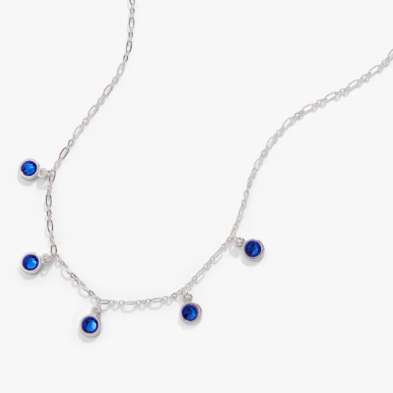 Best necklaces and pendants with minimalist pendants for a sleek, understated look-Multi-Crystal Necklace, Sapphire