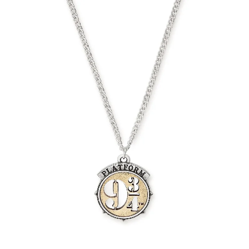 Stunning necklaces and pendants with ruby and diamond combinations for a luxurious effect-Harry Potter™ Platform 9 3/4 Charm Necklace, Two Tone