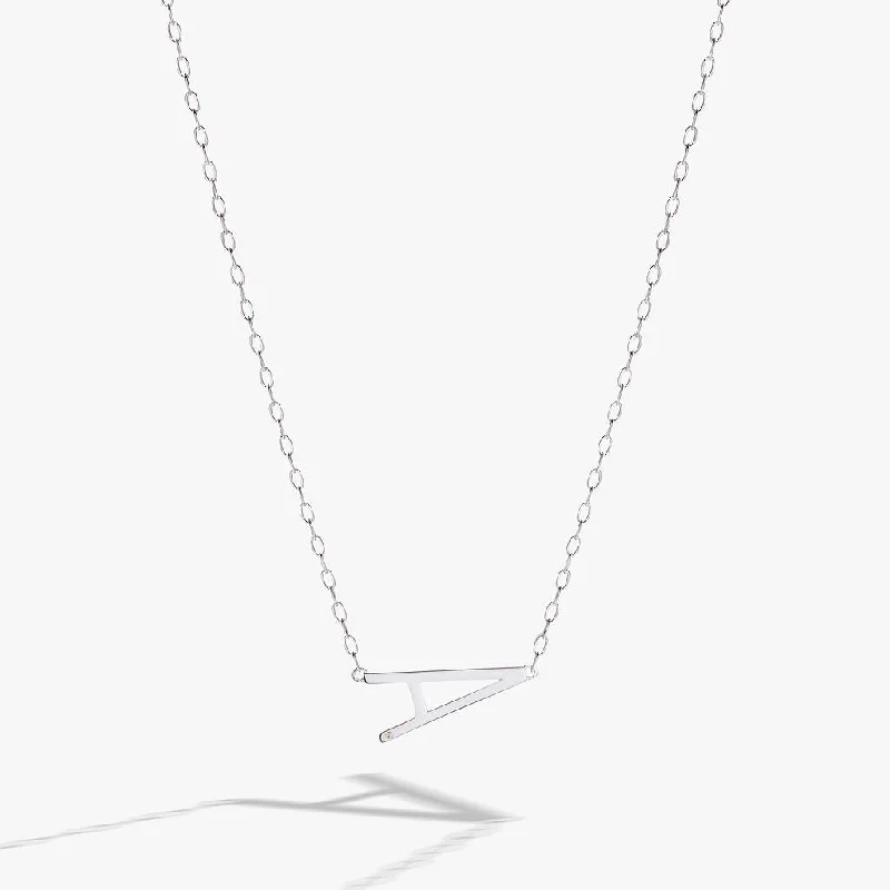 Best necklaces and pendants with minimalist pendants for a sleek, understated look-Initial A Precious Elongated Necklace