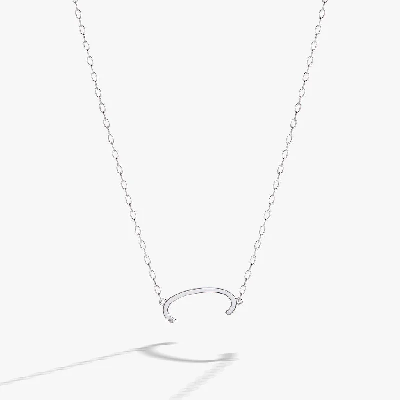 Best necklaces and pendants with matching rings for a coordinated jewelry set-Initial C Precious Elongated Necklace