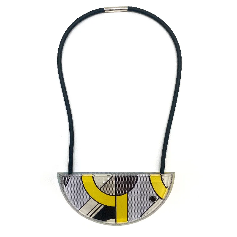 Elegant necklaces and pendants with gold chains for a chic, timeless appearance-Pop Art Half Round Bib Necklace