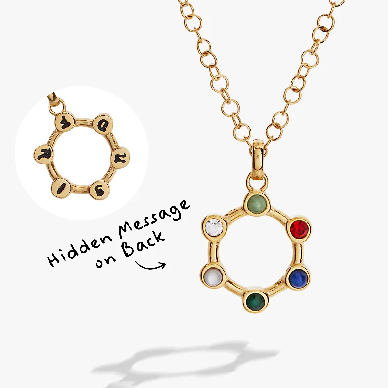 Trendy necklaces and pendants with statement pieces for a bold fashion statement-Hidden Message 'Friend' Crystal Necklace