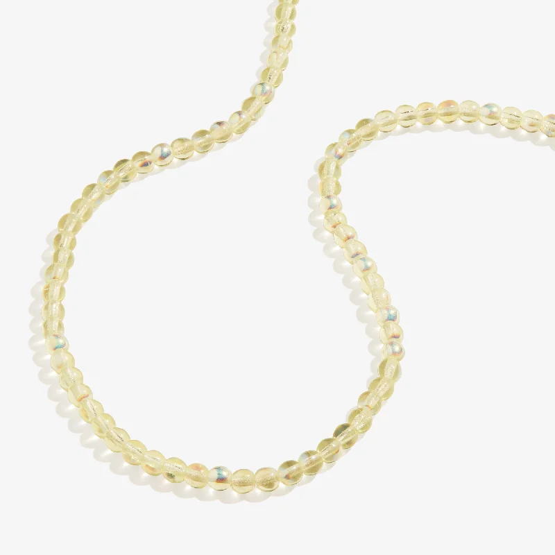 Necklaces and pendants with diamond pendants for a luxurious sparkling effect-Sunshine Yellow Beaded Necklace, Adjustable