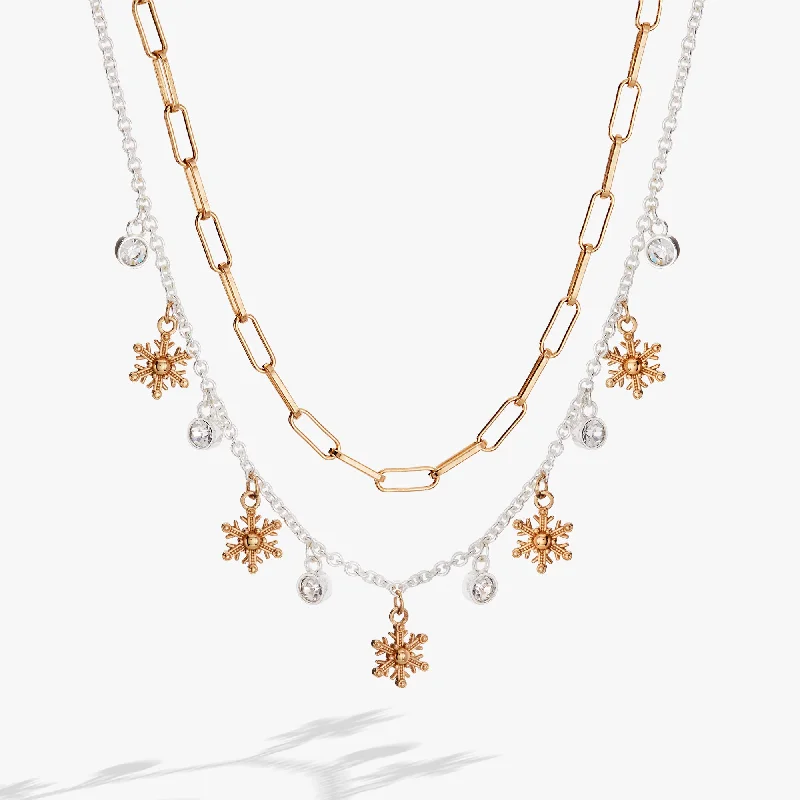 Best necklaces and pendants with oval pendants for a classic, elegant shape-Snowflake Charm Necklace