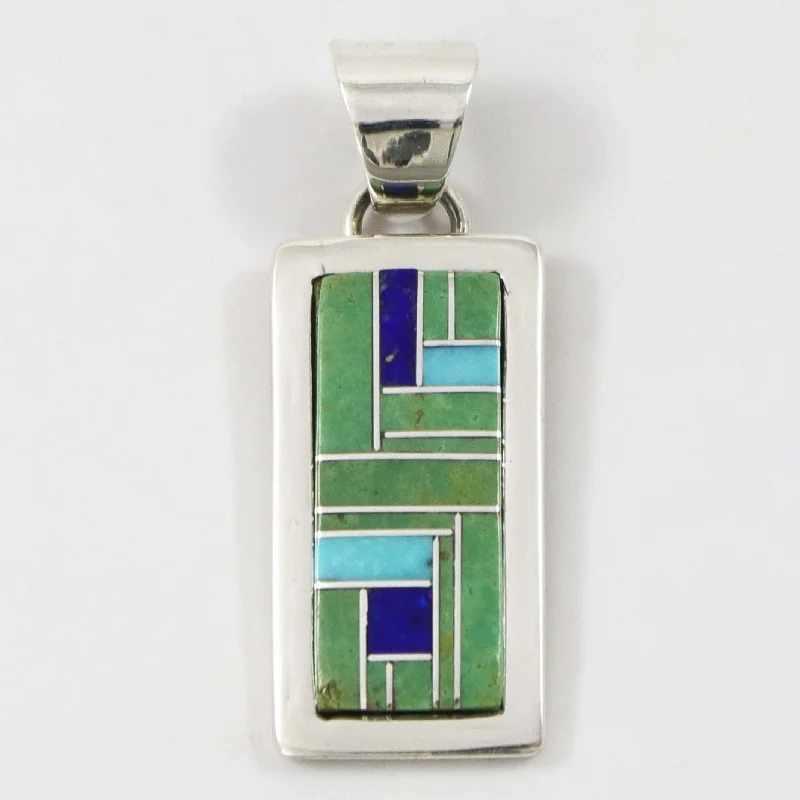 Elegant necklaces and pendants with diamond accents for added sparkle-Lapis and Turquoise Pendant