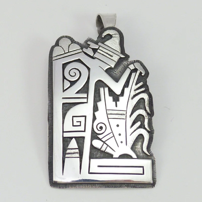 Necklaces and pendants with lotus flower designs for a spiritual, peaceful vibe-Hopi Overlay Pendant