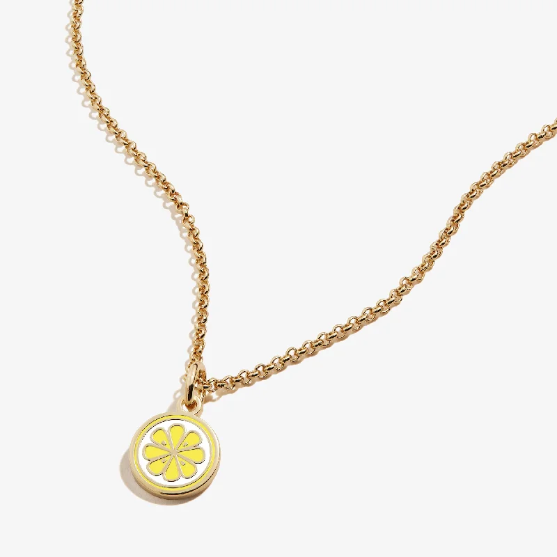 Layered necklaces and pendants for a trendy and fashionable stacked look-Zest for Life Lemon Charm Necklace