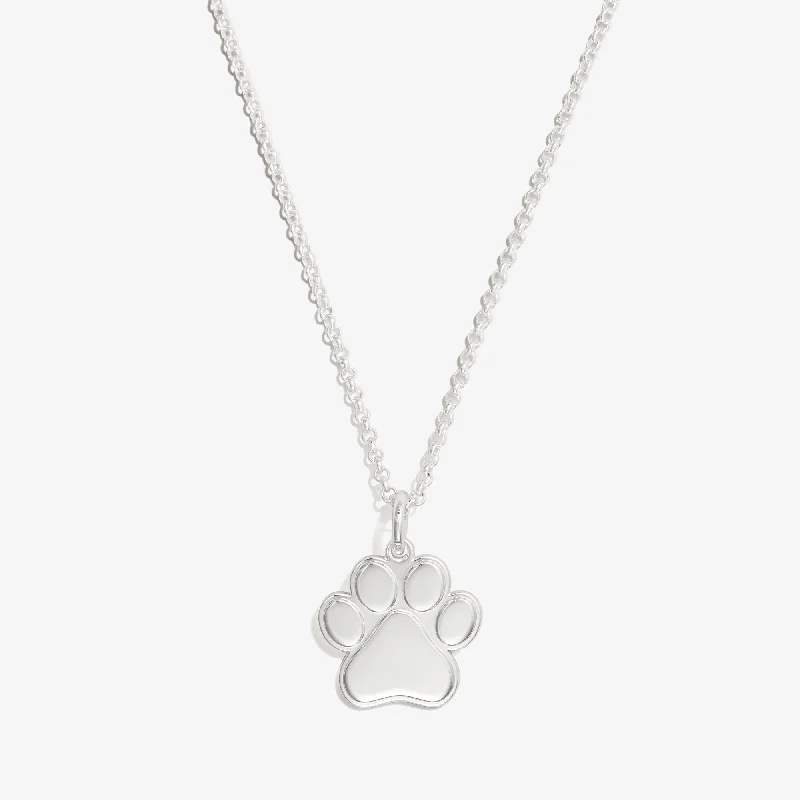 Best necklaces and pendants with vintage lockets for a nostalgic, sentimental look-Paw Print Charm Necklace, 21''