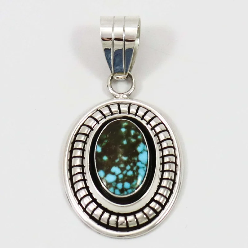 Necklaces and pendants with enamel accents for a colorful, eye-catching appearance-Kingman Turquoise Pendant