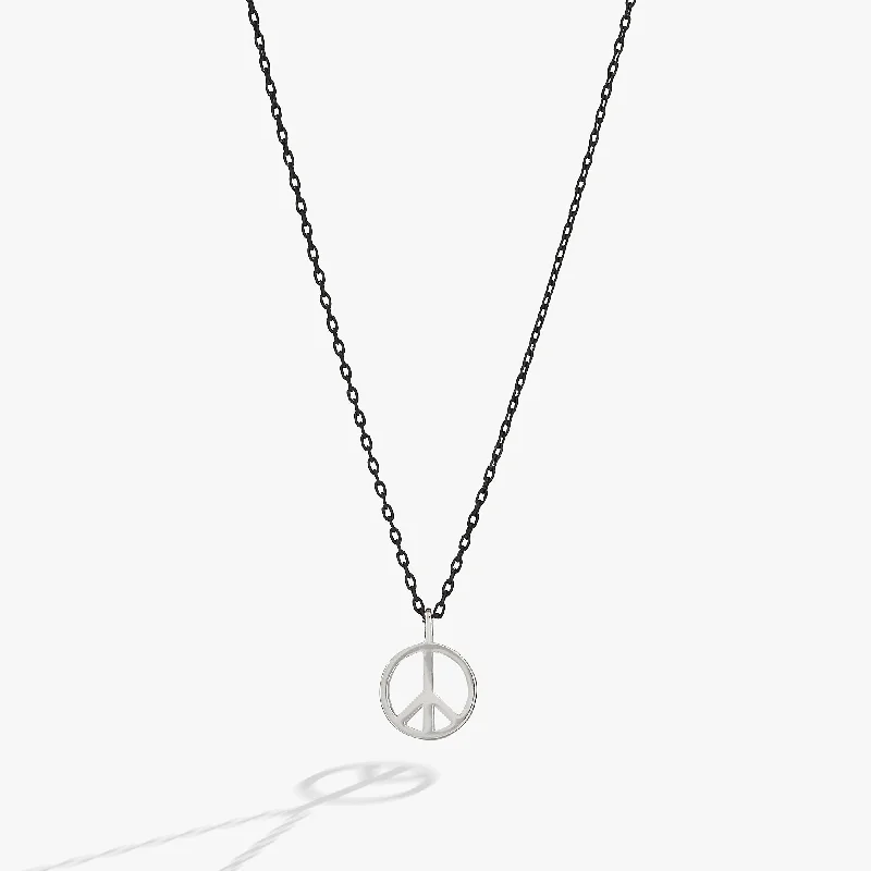 Best necklaces and pendants with glowing moonstone for an ethereal glow-Nostalgia Peace Sign Necklace