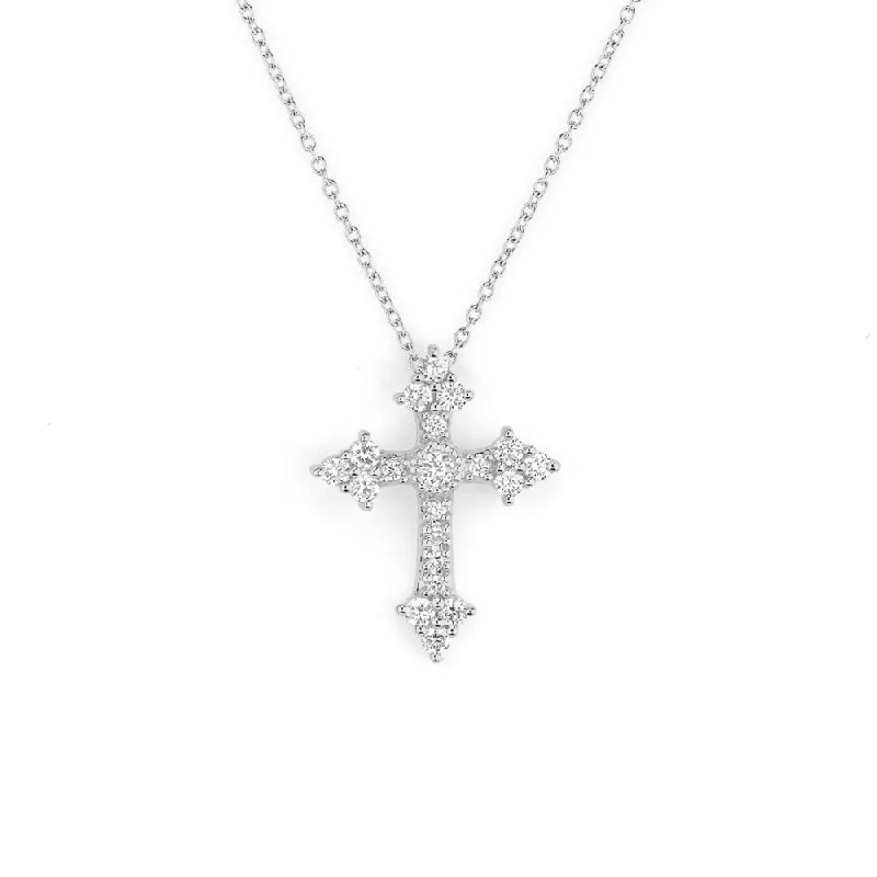 Best necklaces and pendants with opal and gold for a vibrant, luxurious contrast-Jude Frances Provence Champagne Small Cross Pendant Necklace