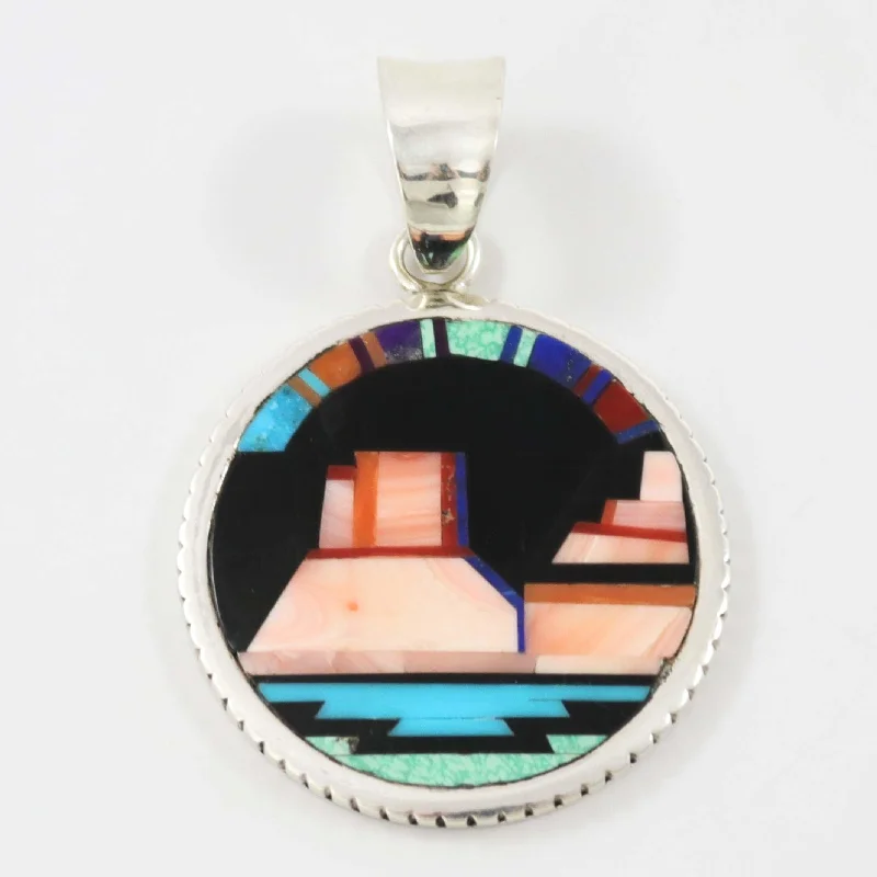 Necklaces and pendants with lock and key designs for a symbolic gesture-Monument Valley Pendant