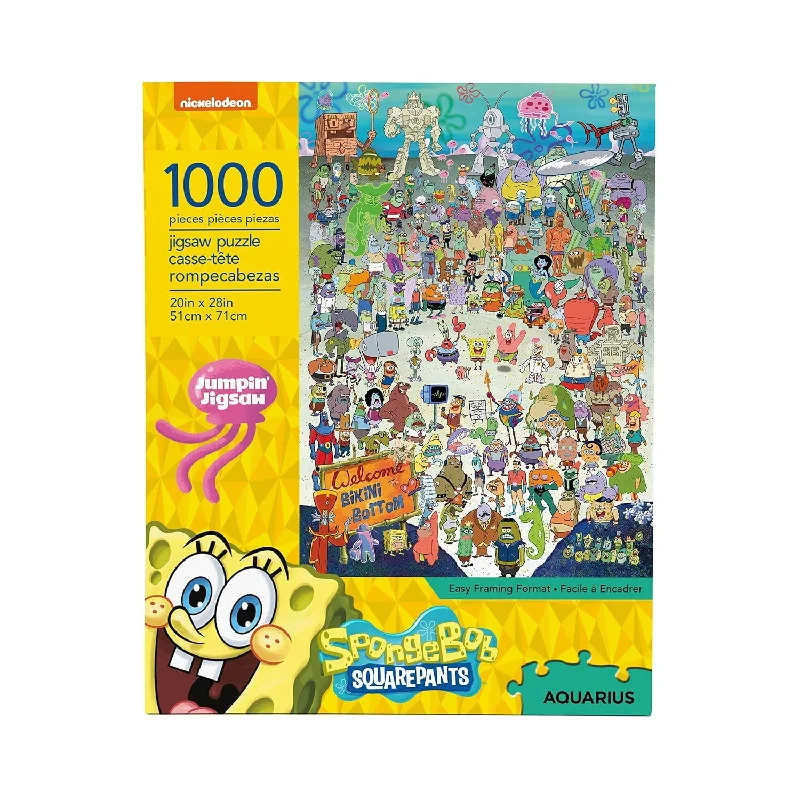 Heavy-duty work pants with tool pocket storage -AQUARIUS SpongeBob SquarePants Puzzle (1000 Piece Jigsaw Puzzle) - Official