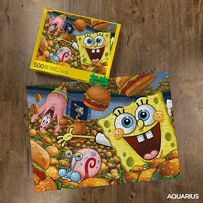 Stylish cropped pants for warm season trends -Spongebob Squarepants Puzzle 500 Pieces