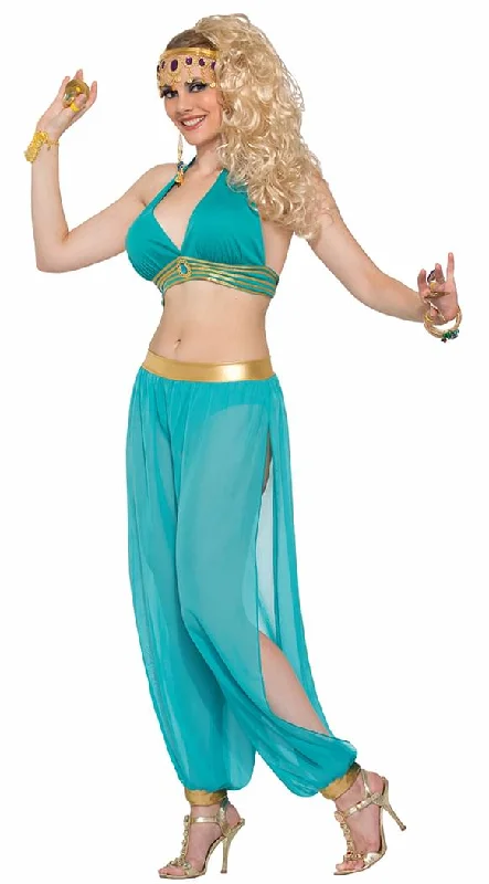 Casual twill pants for easygoing daily outfits -Desert Princess Haram Costume Pants Green Adult Women