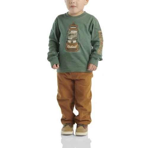 Durable cargo pants for outdoor hiking adventures -Toddler Boys' Lantern Print T-Shirt and Pants Set - Cilantro / Carhartt Brown