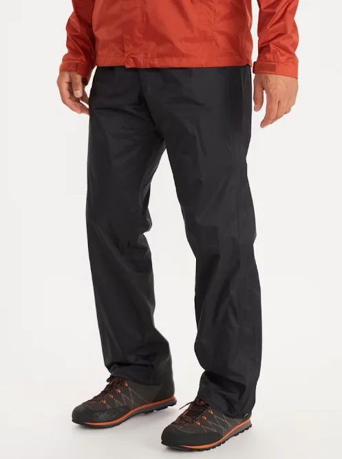 Durable canvas pants for heavy-duty work use -Men's PreCip Eco Full-Zip Pants - Black