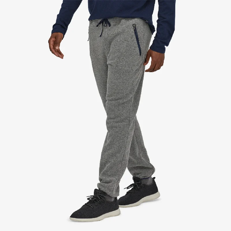 Athletic track pants for running training days -Men's Synchilla Fleece Pants - Nickel