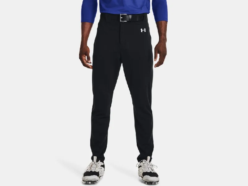 Tailored slim pants for polished business looks -Men's UA Utility Baseball Pants - Black/White