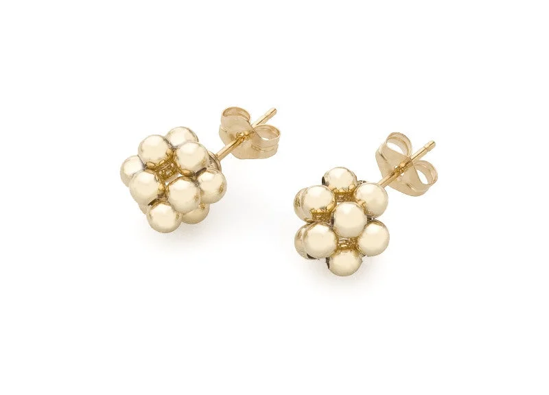 Lightweight hoop earrings for comfortable and all-day wear-Cluster Studs, Gold (Click to View All)