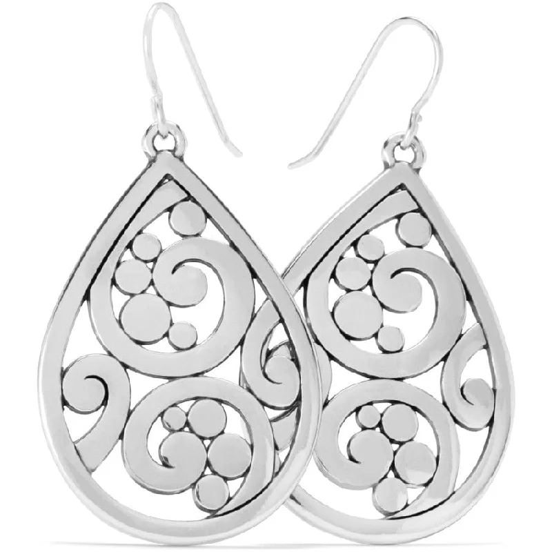 Best hoop earrings with Swarovski crystals for added sparkle and luxury-Contempo Teardrop French Wire Earrings