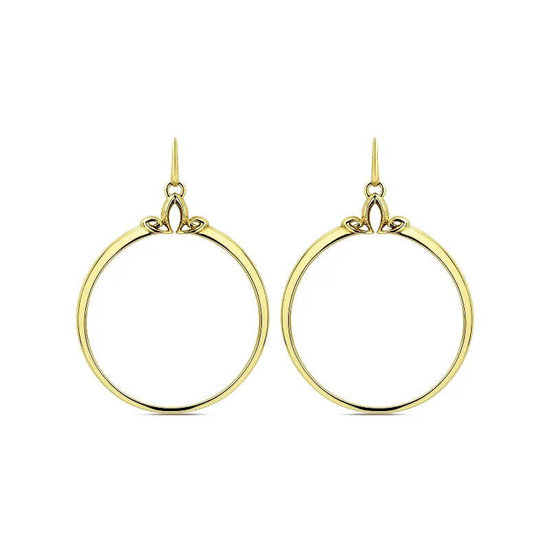 Best hoop earrings with geometric hexagon shapes for a modern, angular look-Portrait Hoop Earring 38mm - 18K Gold Vermeil