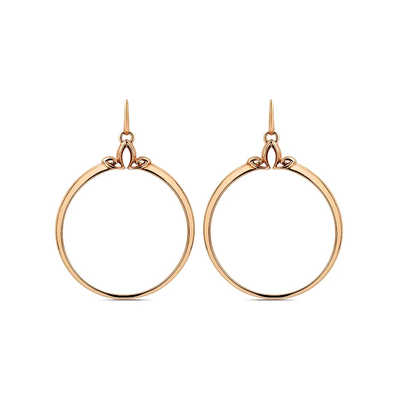 Hoop earrings with snake print designs for an edgy, wild appearance-Portrait Hoop Earring 38mm - 18K Rose Gold Vermeil