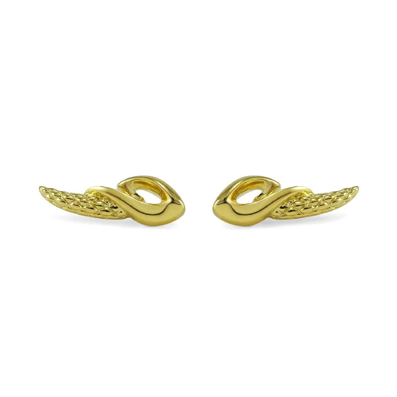 Hoop earrings with a matte finish for a sleek and sophisticated appearance-Promise Python Contour Earring - 18K Gold Vermeil