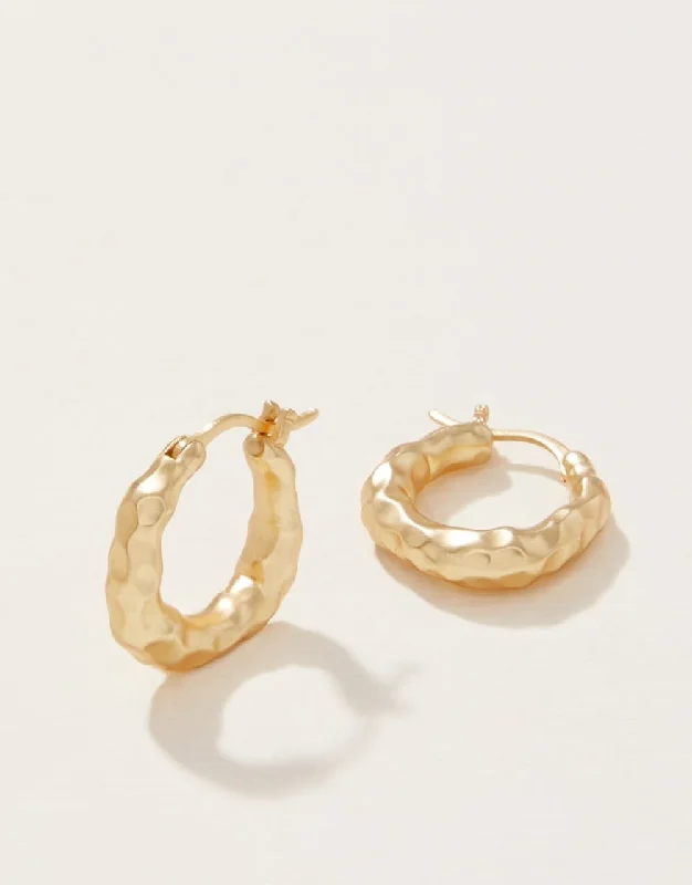 Best hoop earrings with crescent-shaped designs for a bold, moon-inspired style-Everyday Hoop Earrings Gold