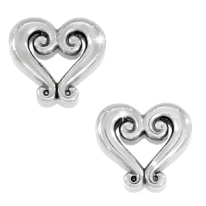 Classic hoop earrings with a thin profile for a sleek and subtle style-Genoa Heart Mini Post Earrings