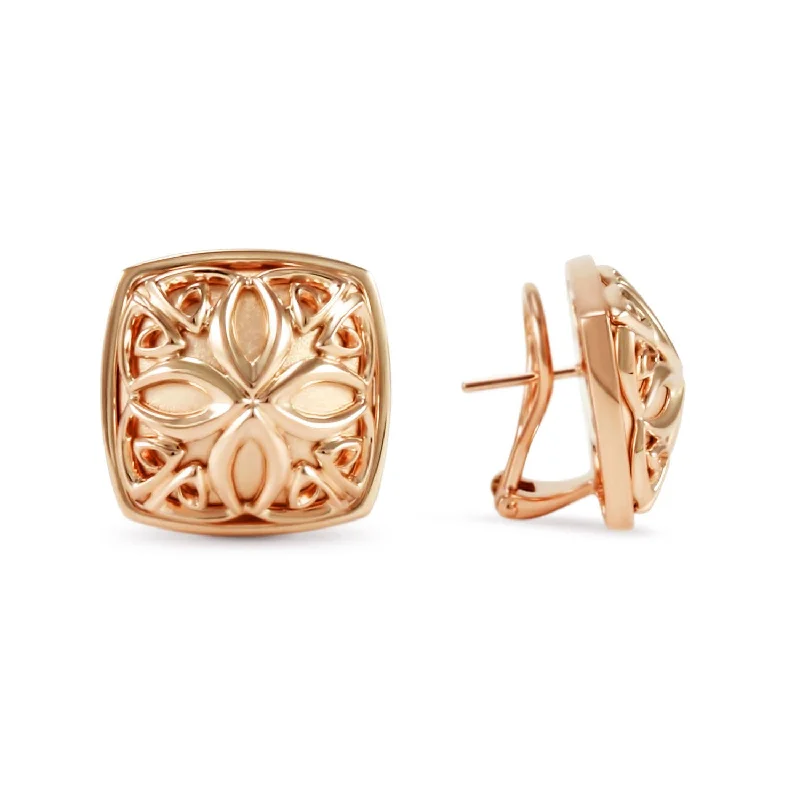 Hoop earrings with abstract shapes for an artistic and creative touch-Empress Earring Large - 18K Rose Gold Vermeil