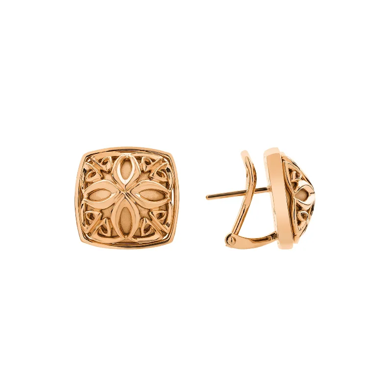 Best hoop earrings with stacked layers for a dimensional and bold look-Empress Earring Medium - 18K Rose Gold Vermeil