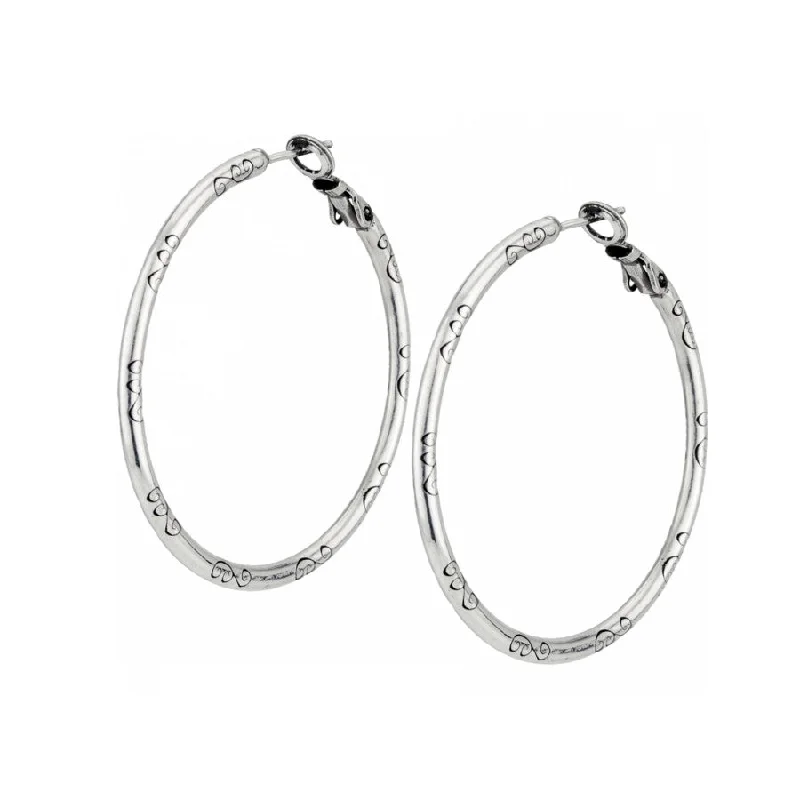 Best hoop earrings with crescent-shaped designs for a bold, moon-inspired style-Large Hoop Charm Earrings